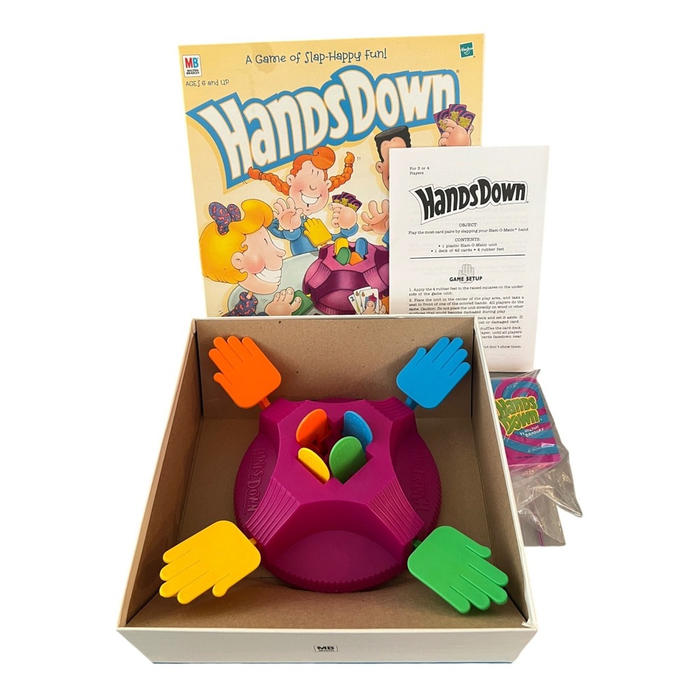 Hands Down Board Game Milton Bradley 04845 Slam-O-Matic 1999 Complete Working